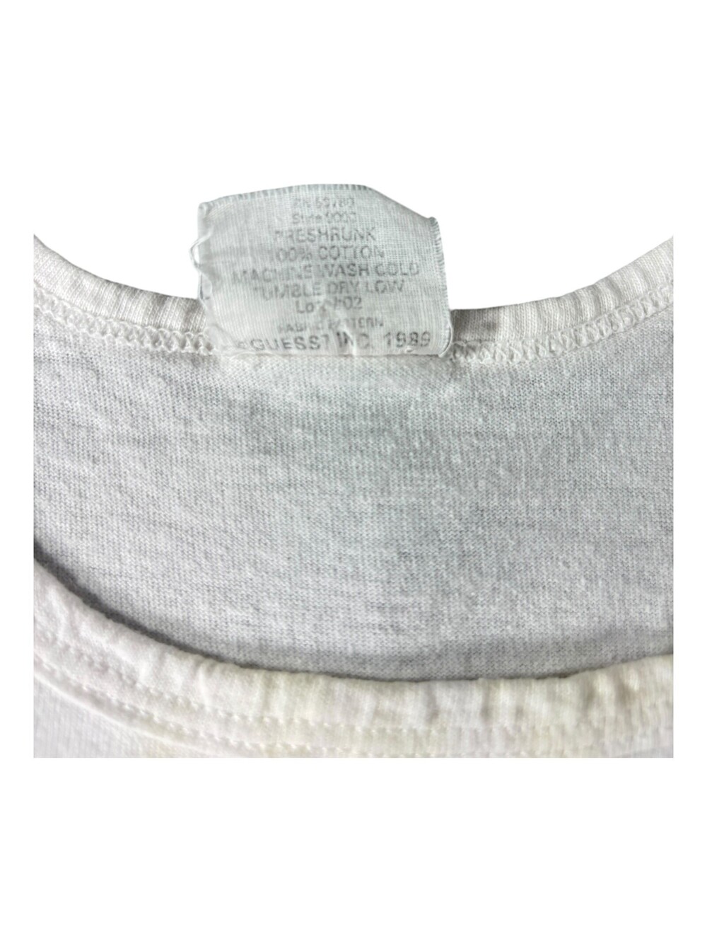 Vintage 1989 Guess of California Catalina Island Tank Top White Mens Large USA - Picture 4 of 6